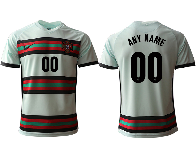 Men 2021 European Cup Portugal away aaa version grey customized Soccer Jersey->portugal jersey->Soccer Country Jersey
